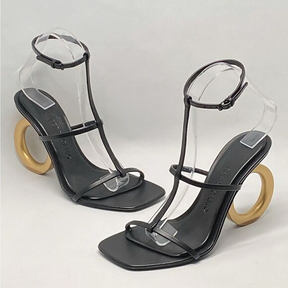 Ferragamo Aglalia Leather Gancini-Heel Sandals size 7 - Picture 4 of 15